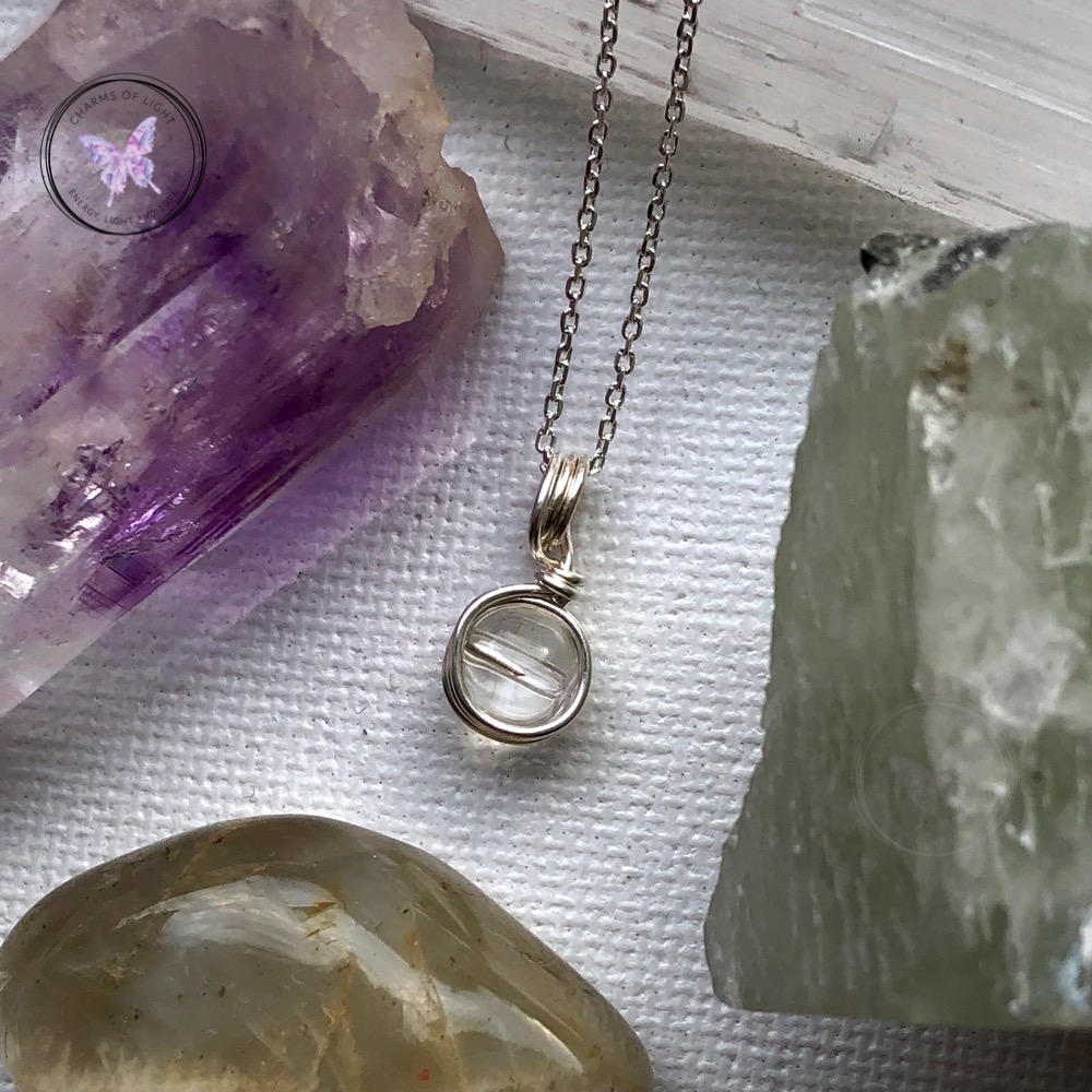 Clear Quartz Silver Pendant